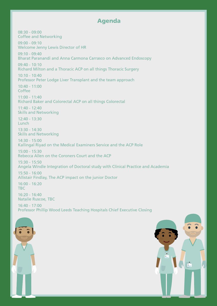 So it took a little longer than we said at the beginning of the month, but good things come to those who wait… here’s the agenda for the Surgical ACP conference. Hope your all as excited as we are 🎉  #ACPsurgLeeds