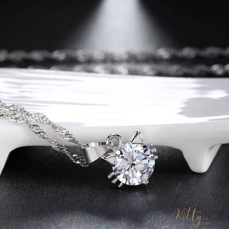 KittySensations's tweet photo. Cubic Zirconia Cat Necklace (Sterling Silver Plated) - White or Purple CZ - Your Choice ($29.78): https://t.co/T3CCMDjDJn https://t.co/BxBms54JVJ