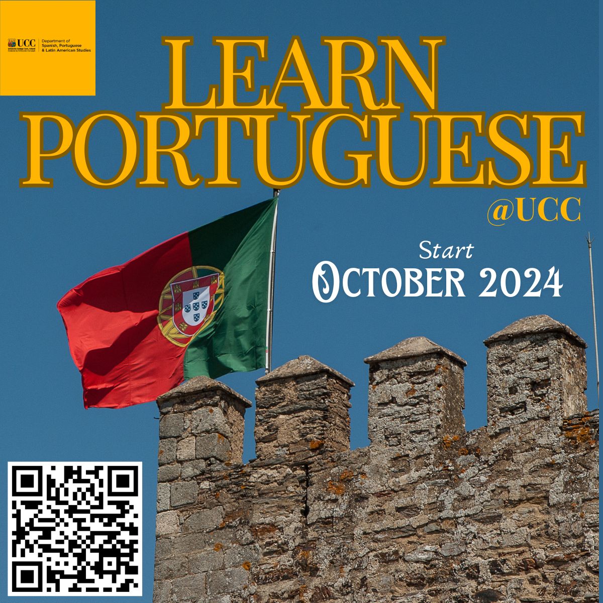 Join our exciting 10-week courses starting this October. Registration is now open – secure your spot today and embark on your language learning journey! 🌟

#LearnPortuguese #LanguageCourses #UCCSPLAS #RegisterNow

buff.ly/47bpKQR
