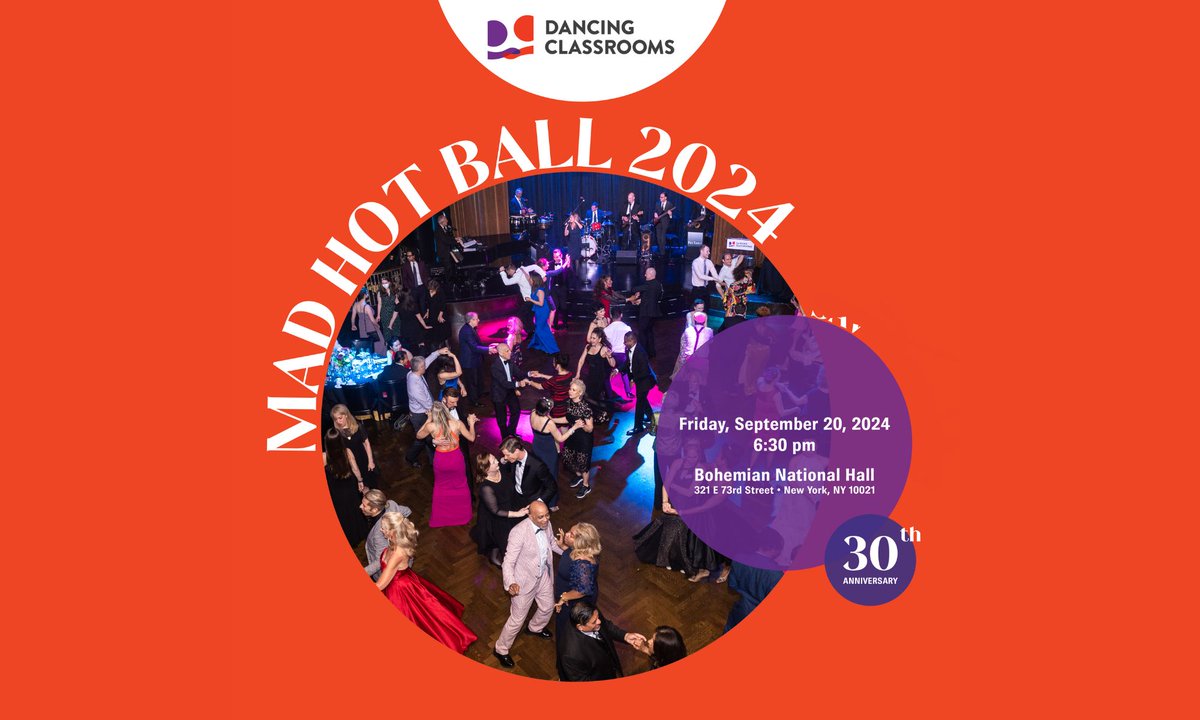 30 years of the Mad Hot Ball &amp; still going strong because of YOU! Our sponsors' support empowers students &amp; strengthens social-emotional skills through the power of dance. Make an impact by purchasing a journal ad before Sept 9.  Let's dance to that! 🎉💃 bit.ly/4caeHbS
