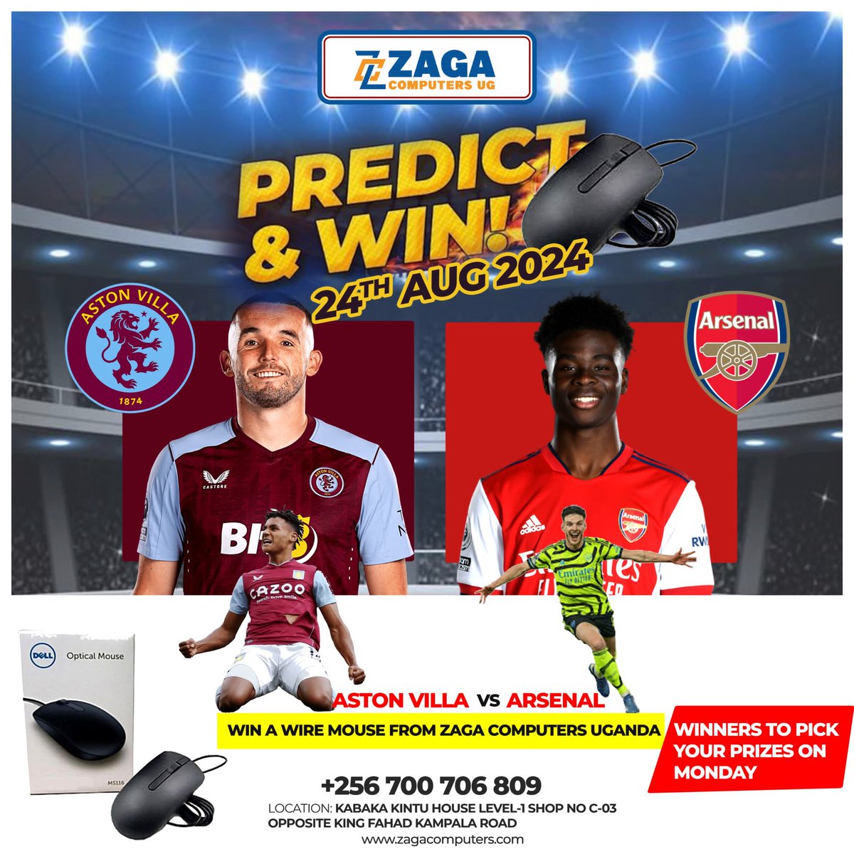 zagacomputersug's tweet photo. Its tomorrow guys
Predict & win
@zagacomputersug
#Mubs #kyambogo #makerereuniversity #muk #entebbe #mpuga #ugx1.5
#laptops #computers #zagacomputersug #trendinginuganda #bobi #AstonVilla #arsenal https://t.co/V14Ylx1zVu