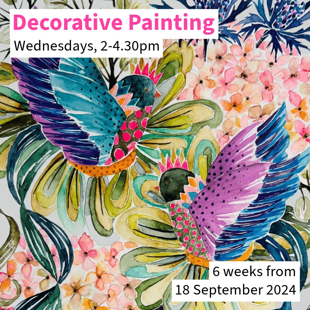 LandmarkArts's tweet image. Learn decorative painting from start to finish! 🖌️ Join our Wednesday classes for design, colour harmony, and watercolour techniques. All materials included. Book now! ow.ly/mJTK50T1fBU #artcourse #watercolorpainting #beginnerfriendly