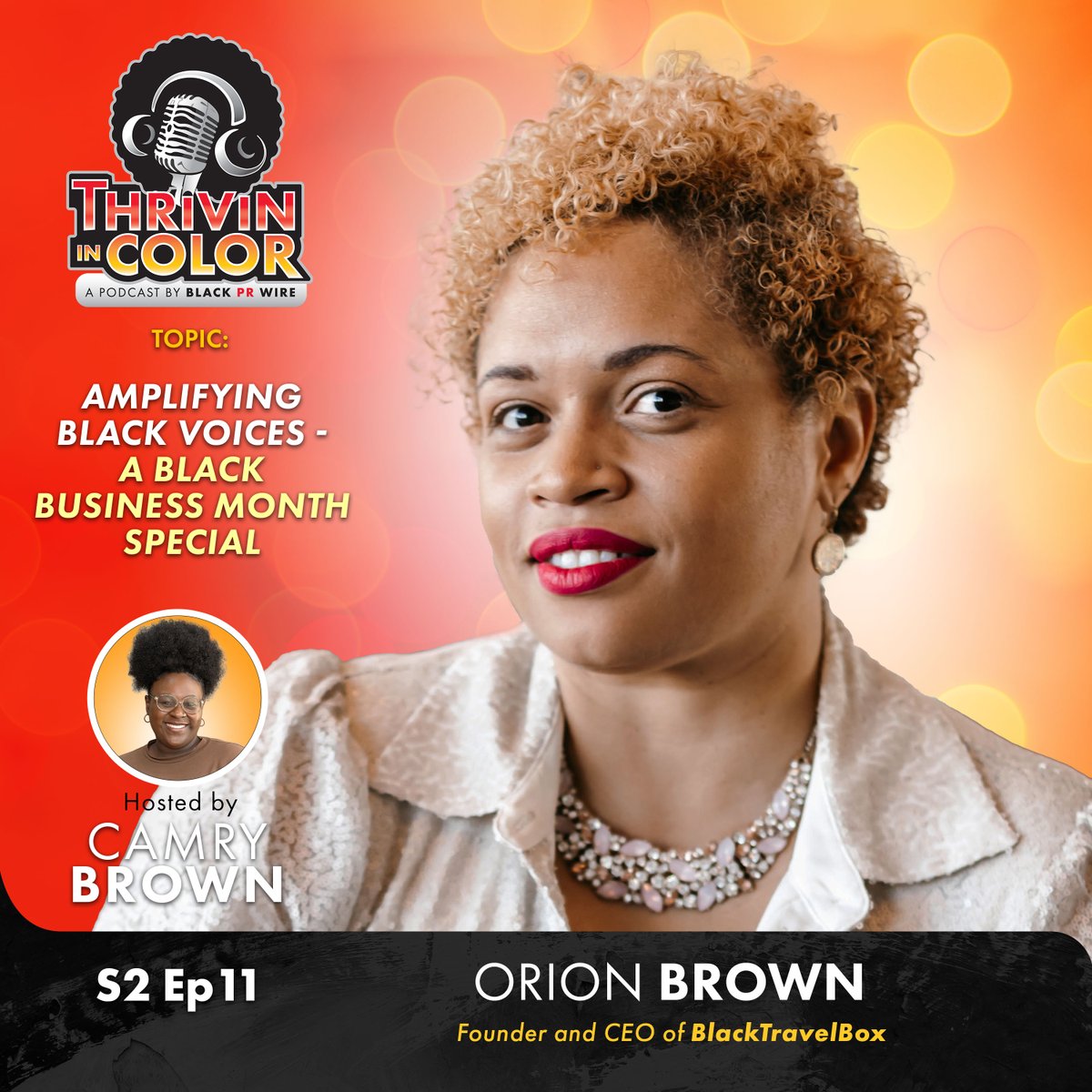 Empowering Black entrepreneurs, one conversation at a time! Listen to the latest Thrivin’ in Color episode with BlackTravelBox Founder and CEO, Orion Brown, as she discusses entrepreneurship and travel inclusivity! <a href="/blacktravelbox/">BlackTravelBox®</a> <a href="/Orion_Helana/">Orion Brown</a>
#BPRW #BlackBusinessMonth