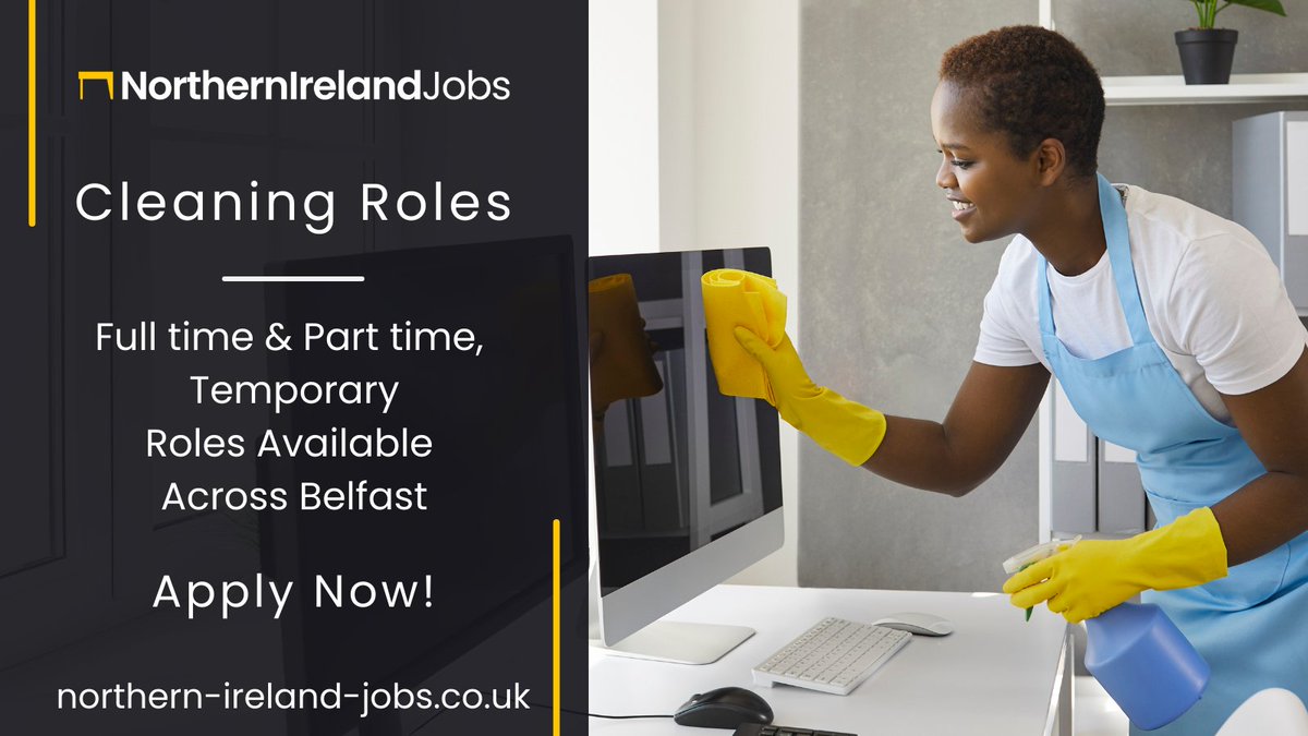 NorthernIreJobs's tweet photo. ⚠ CLEANERS URGENTLY NEEDED ⚠

Night-time shift work and Part-time ongoing work available with clients across Belfast. Apply today on Northern Ireland Jobs: 🌐 https://t.co/8v3Eg6DlzB

#Belfast #NorthernIrelandJobs #NIJobs #JobsFairy #CleaningRoles #CleaningJobs https://t.co/RxW8BIEN7A