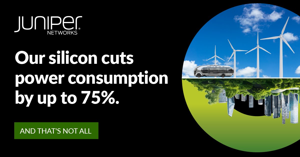 .@JuniperNetworks' routers started as a pioneer in the silicon game. Now we're back at it and making strides to reduce carbon footprints with Express 5 silicon. You can learn more about how in our latest report.  juni.pr/3T0Cdl1