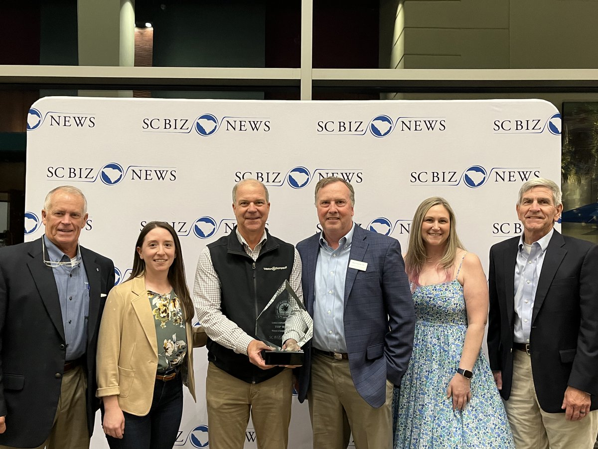 WestonSampson's tweet image. 🏆 In our 125th year, @WestonSampson is proud to be recognized as the #1 Best Place to Work in South Carolina in the large company category by @SCBizNews! 🏆

scbiznews.com/2024-south-car…

#BestPlacesToWork #SCBiz #125YearsStrong #TransformYourEnvironment #ProudTeam