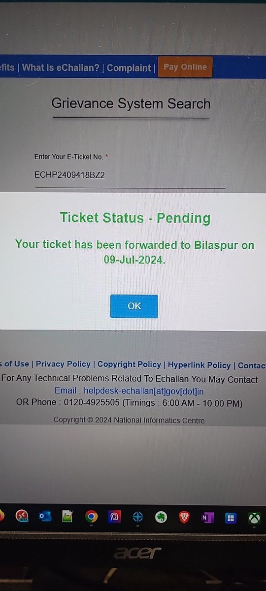 kiloalpha27's tweet photo. @nitin_gadkari @TTRHimachal Wrongly  issued challan and i raised a complaint on the parivahan website. no action and status is still pending. What is a point of a system that is broken and one sided. HP police preying on tourist vehicles while letting local violators pass. https://t.co/2p5bQo5BWh
