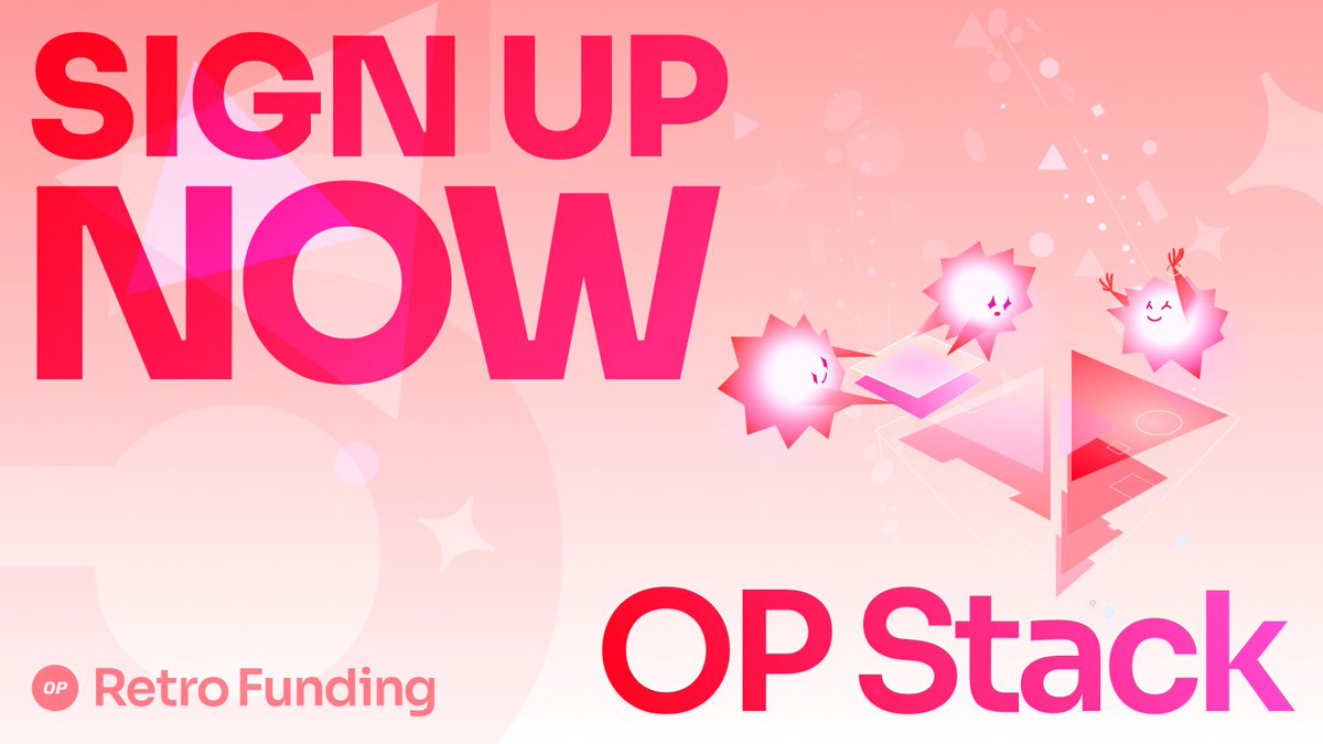 mdnetworkop's tweet image. 🔴Retro Funding 5: OP Stack sign up is open! 🔴

8M OP for contributors to:

Ethereum Core Development
OP Stack Research &amp;amp; Development
OP Stack Tooling

Sign up 👉 optimism.retrofunding.io