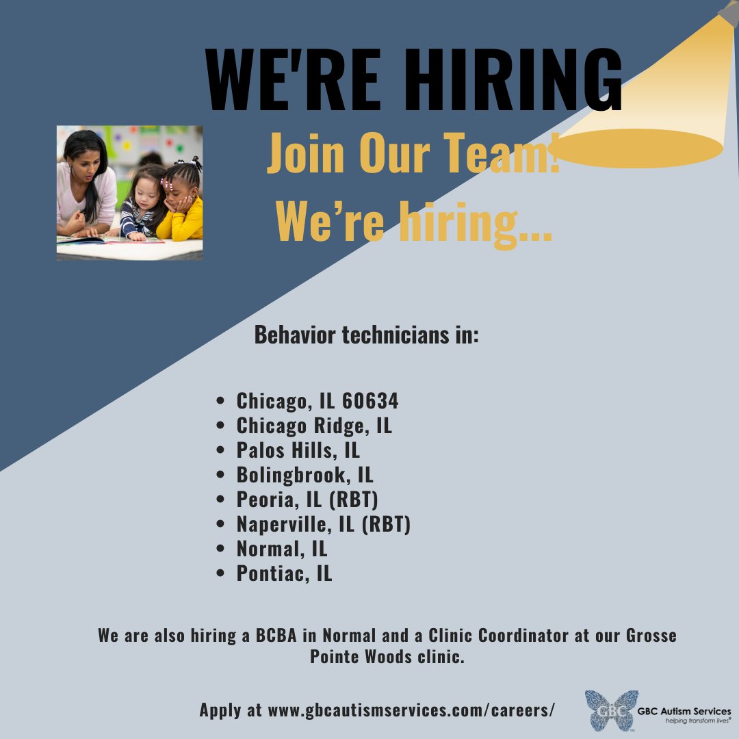 GBCautism's tweet photo. #Hiring #Share #Apply #CareersInABA #Autism #PartTime #FullTime 
https://t.co/mFHf5N1G8V https://t.co/PxI62gv83q