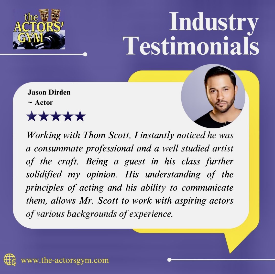 THOMSCOTTII's tweet image. Thanks for your testimonial, Jason!

We appreciate you pulling up and blessing us with your presence. 🙌

Learn more: the-actorsgym.com

#theACTORSGYM #ACTINGCLASS #MEISNERTECHNIQUE #ATLANTA #actors #TheBlackGents #ThomScottII #testimonial #industrytestimonial
