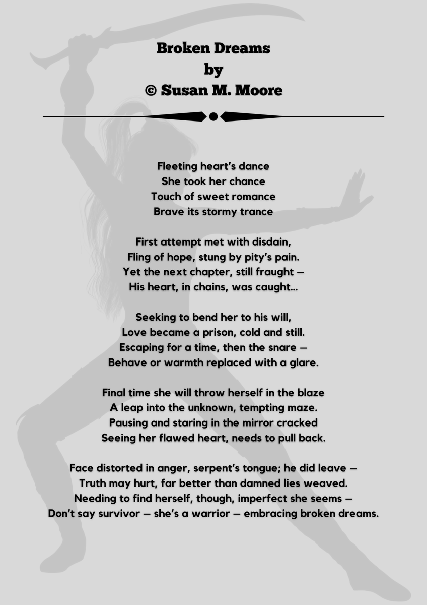 thesusanmoore's tweet image. #BornBattleReady #Fling #Poem #Poetry #PoetryCommunity #WritingCommunity 

Poem: Broken Dreams✍️