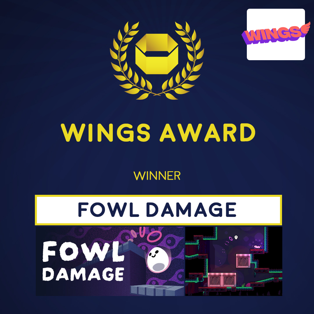 Indie Arena Booth Awards - Winner Announcements
🏆 Wings Award (<a href="/wingsfundme/">WINGS</a>)
🥇 Winner is Fowl Damage (<a href="/rednexusgames/">Red Nexus Games | Peglin & Fowl Damage</a>)