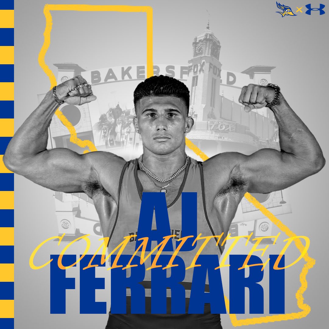 mrfasttwitch's tweet photo. 🚨AJ FERRARI COMMITTED
To CAL STATE BAKERSFIELD🚨
👌👌🏎️💨‼️
▪️
#GoRunners #RunnersOnTheRise #BakersfieldGrit #AJFerrari #MrFastTwitch #665PoundDeadliftBaby #Committed #Wrestling #NCAAWrestling https://t.co/w2kYnLrfj3