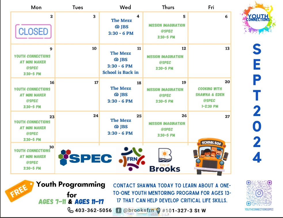 September at SPEC Youth Connections