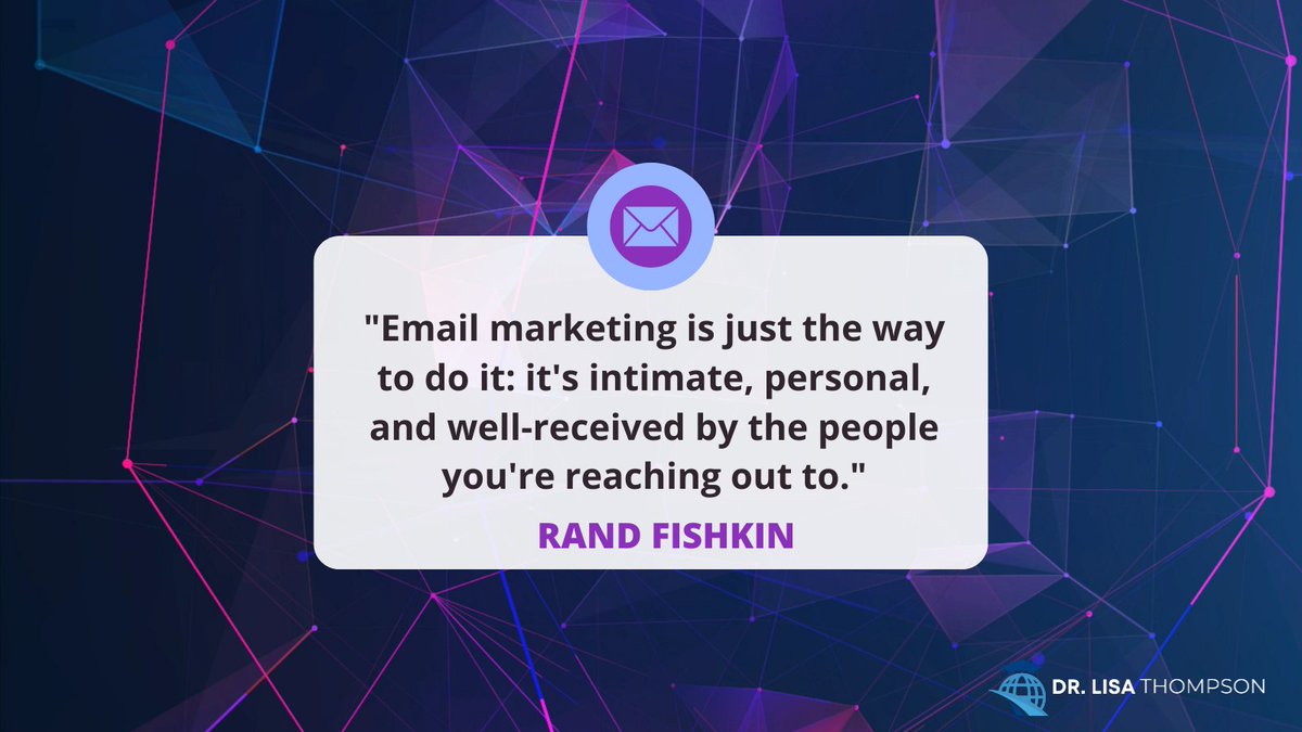DrLisaThompson's tweet image. ? Personal, powerful, and persuasive - email's charm. #InboxMagic #DirectConnection