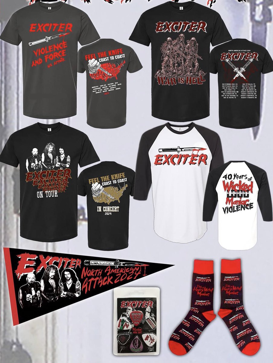 Leftover tour merch now available online - shipped direct from the band! Extremely limited quantities, get yours before it’s gone! tinyurl.com/MerchManiacs