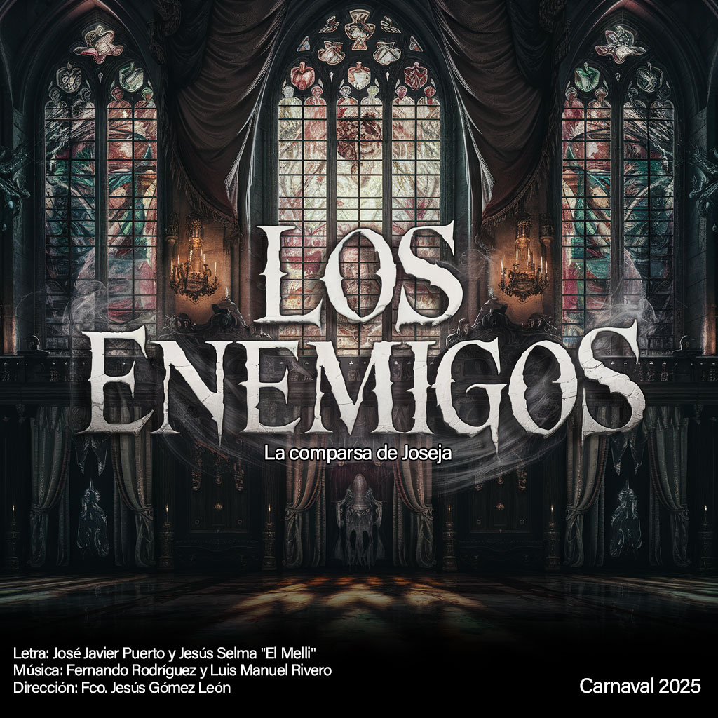 Un nuevo año que se presenta
y, con ello, una nueva ilusión en forma de comparsa.

Con el maravilloso recuerdo que nos dejó "La Fiesta", y con toda la felicidad y las ganas del mundo, os anunciamos que para el próximo carnaval seremos...

⚔️ LOS ENEMIGOS ⚔️

#coac2025 #carnaval