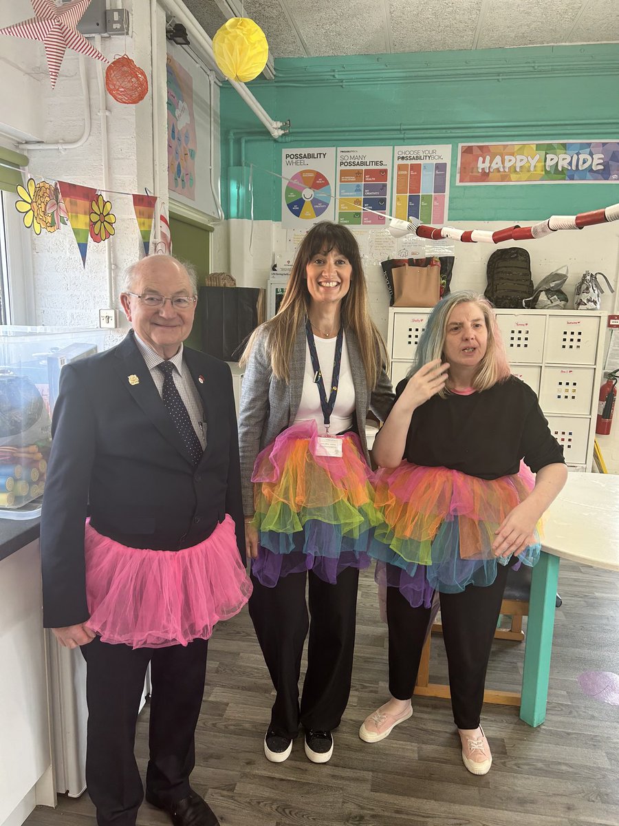 We had a fantastic visit from Councillor Billy Sheerin and Hayley Ashall, Assistant Director of Adult Social Care, as they helped us get into the Pride spirit! 🌈 Their support means so much as we gear up for tomorrow’s celebrations! 🏳️‍🌈✨ #Pride2024 #LGBTQ+