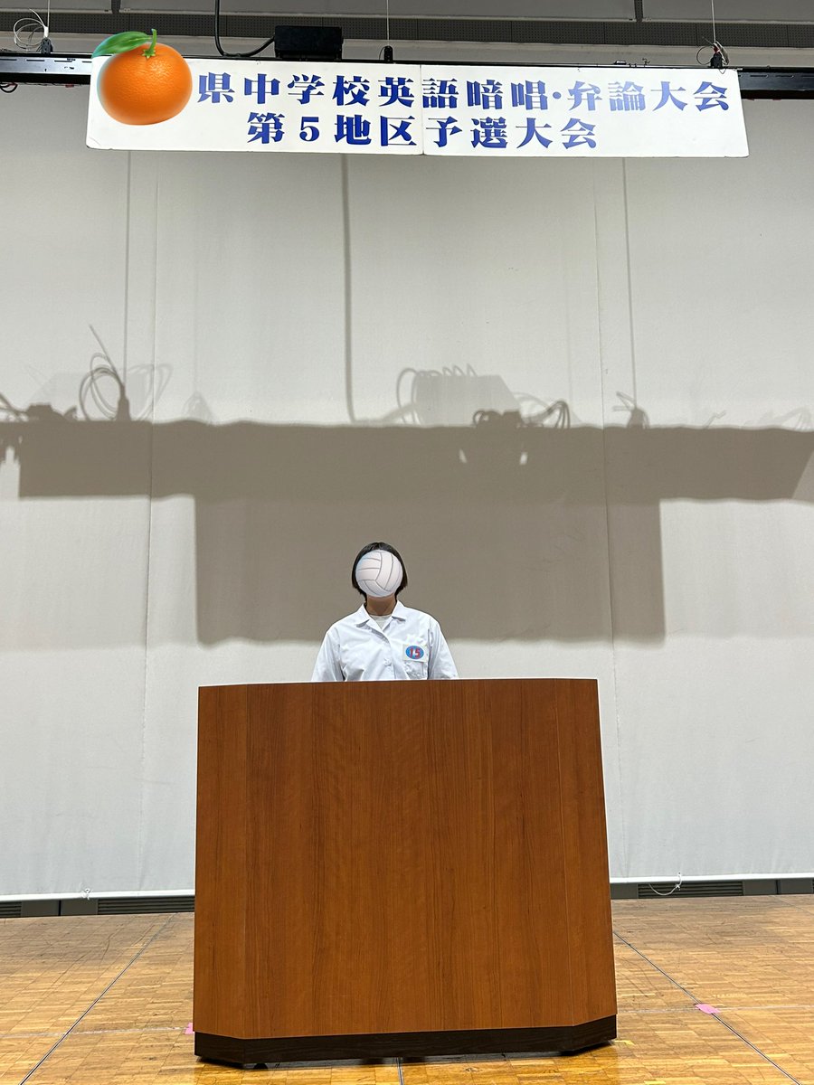 masaco05589986's tweet photo. #英語弁論大会、終わりました。
「英語、しゃべれたらカッコイイよネ〜」という理由から挑戦。

部活引退後、夏休みほぼ毎日学校で練習。学校の先生方＆ALTの先生、ありがとうごさいました🌈

自分が今生きていること、自分の名前の意味…伝えることができました。

県大会もしっかりと伝えてね✨ https://t.co/aoWYXC4uZf