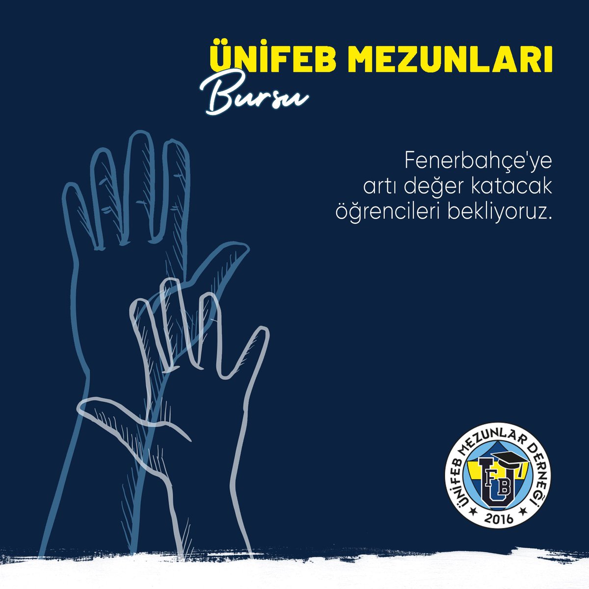 UnifebMezunlari's tweet photo. ÜNİFEB Mezunları olarak, Eğitim Destek Burs Proje’mizin 4. yılında 150’den fazla öğrenciye ulaşmış olmanın mutluluğunu yaşıyoruz. Bu yıl da Fenerbahçe’ye artı değer katacak projeler üreten 1907 ÜNİFEB’li öğrencilere Eğitim Destek Bursu sağlamaya devam edeceğiz.

Başvuru dönemi: 26 Ağustos - 15 Eylül 

Detaylı bilgi için üniversitenizde görev alan 1907 ÜNİFEB Organizasyon ve Projeler Sorumlusu’na ulaşabilirsiniz.