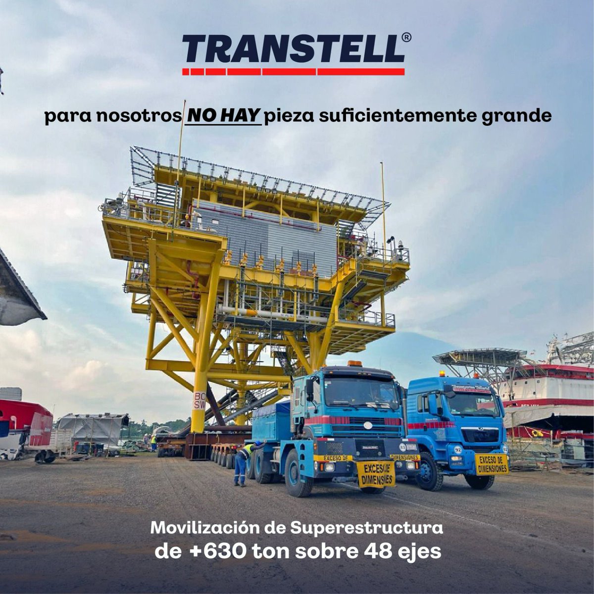 TrTelleria's tweet photo. Completamos la movilización de una superestructura de más de 630 toneladas, demostrando que ningún desafío es demasiado grande para nuestra ingeniería de transporte.
https://t.co/yVeDNK5goz
#IngenieríaDeTransporte #Superestructura #MovilizaciónIndustrial #ExcelenciaEnMovimiento https://t.co/JsuvNH4Jds