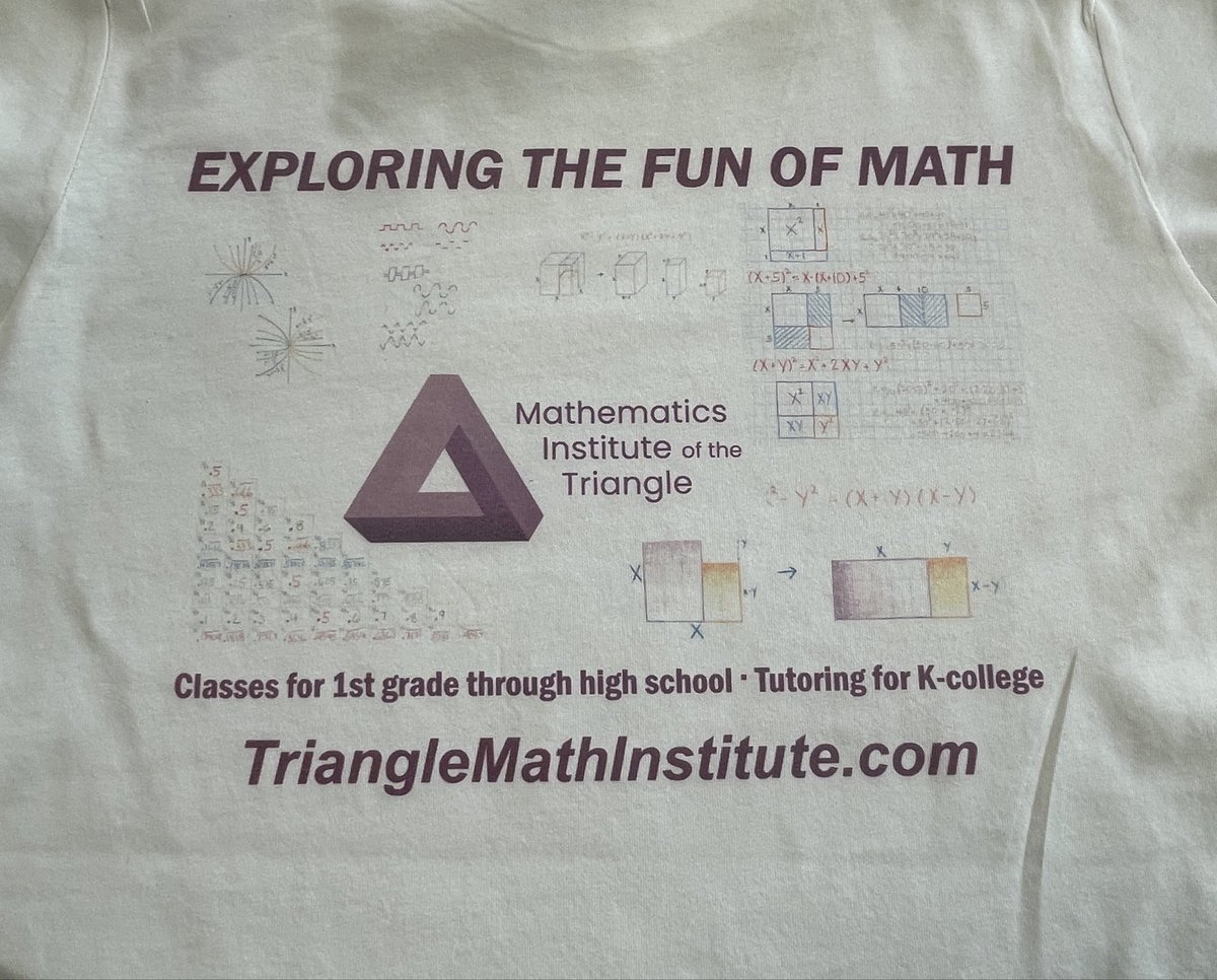 triangleMath's tweet image. Today our classes start! We’re picking up tshirts for each student. #mtbos