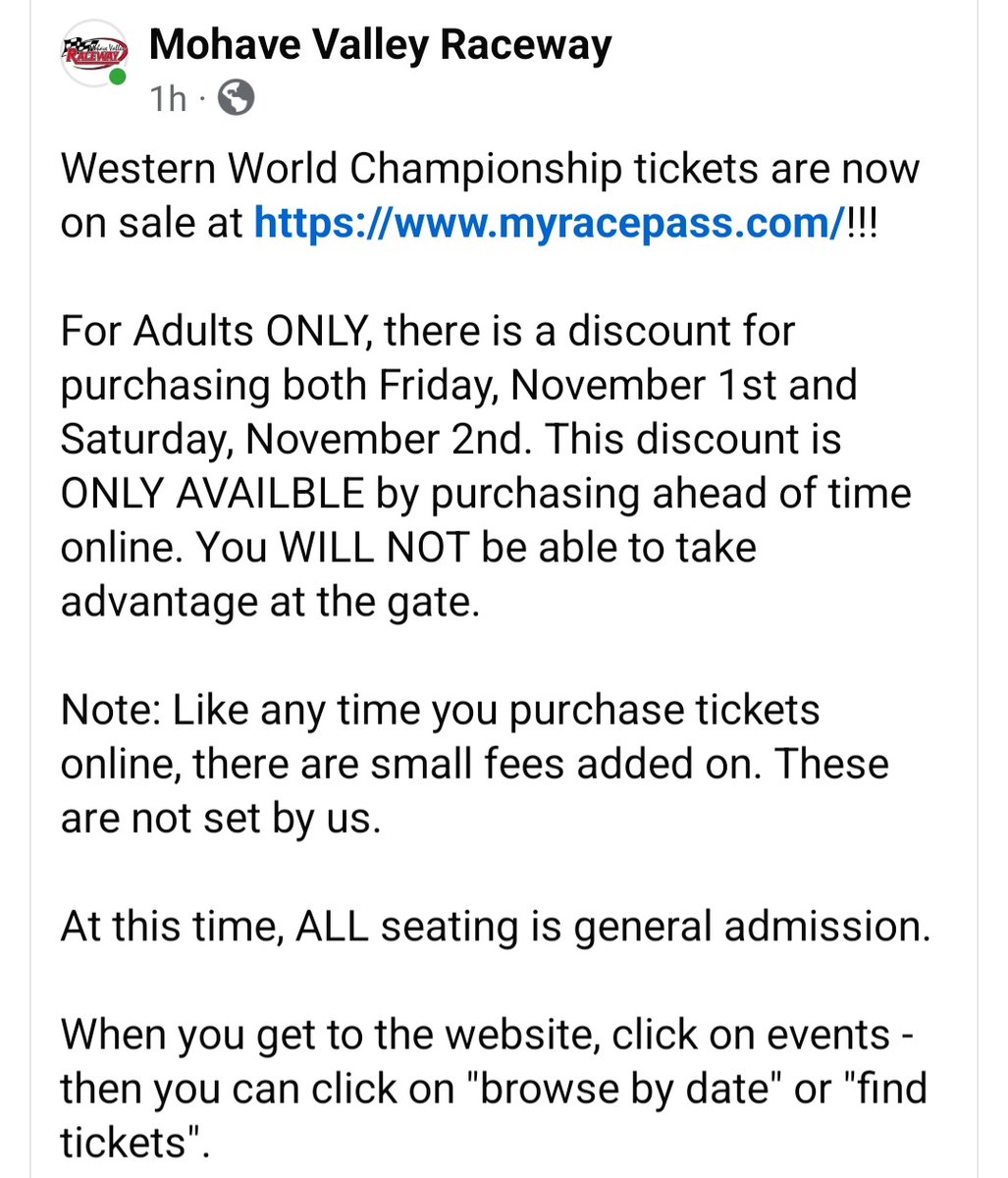 Western World Championships Ticket Information