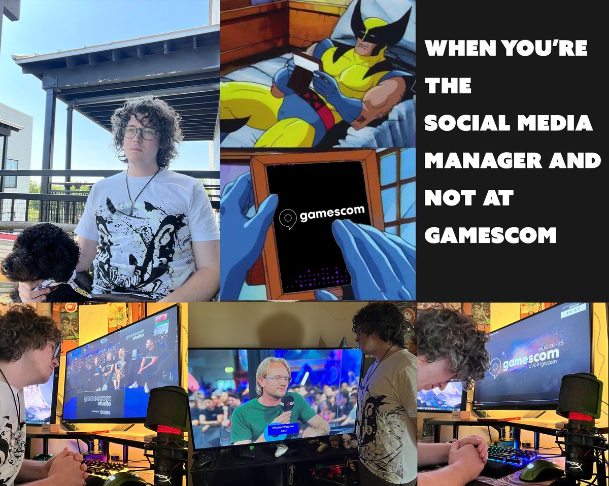 "When you're the social media manager and not at #gamescom2024 #Gamescom "