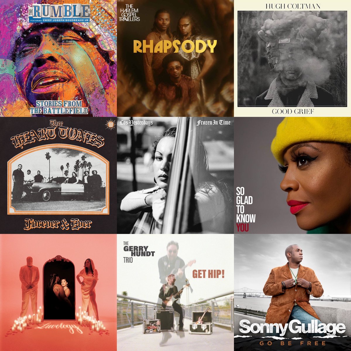 Best new releases [August 23, 2024]
• The Rumble feat. Chief Joseph Boudreaux Jr.
• The Harlem Gospel Travelers
• Hugh Coltman
• Los Yesterdays
• Thee Heart Tones 
• Avery*Sunshine
• LARA’ 
• The Gerry Hundt Trio 
• Sonny Gullage 
#soulbagselection