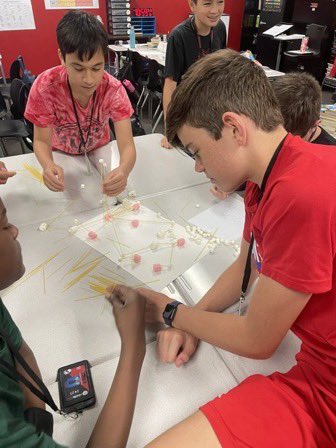 <a href="/WMSSTEM_23/">WMS STEM</a> students completing a stem challenge to show their thinking after reading a poem. <a href="/HumbleISD_WMS/">Woodcreek Middle</a>