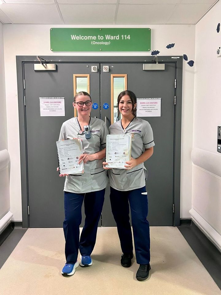 Ward 114 staff are bidding farewell to 3rd-year student nurses Shannon and Siobhan. They have been fantastic and will be greatly missed. 

#ProudToBeNHSG #FutureNurses <a href="/bairdANCHOR/">Baird ANCHOR Project</a>