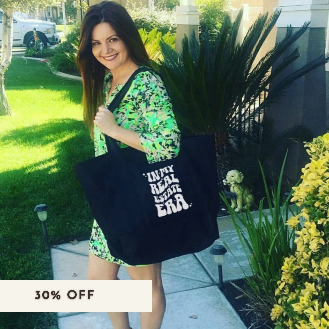 🚀 End of Real Estate Era SALE 15% OFF Sitewide! 🚀

When you feel good, it shows...and this cute tote will give you a little more pep in your real estate step! 

#RealEstate #ToteBag #ProfessionalStyle #OrganizationGoals  allthingsrealestatestore.com/collections/ha…