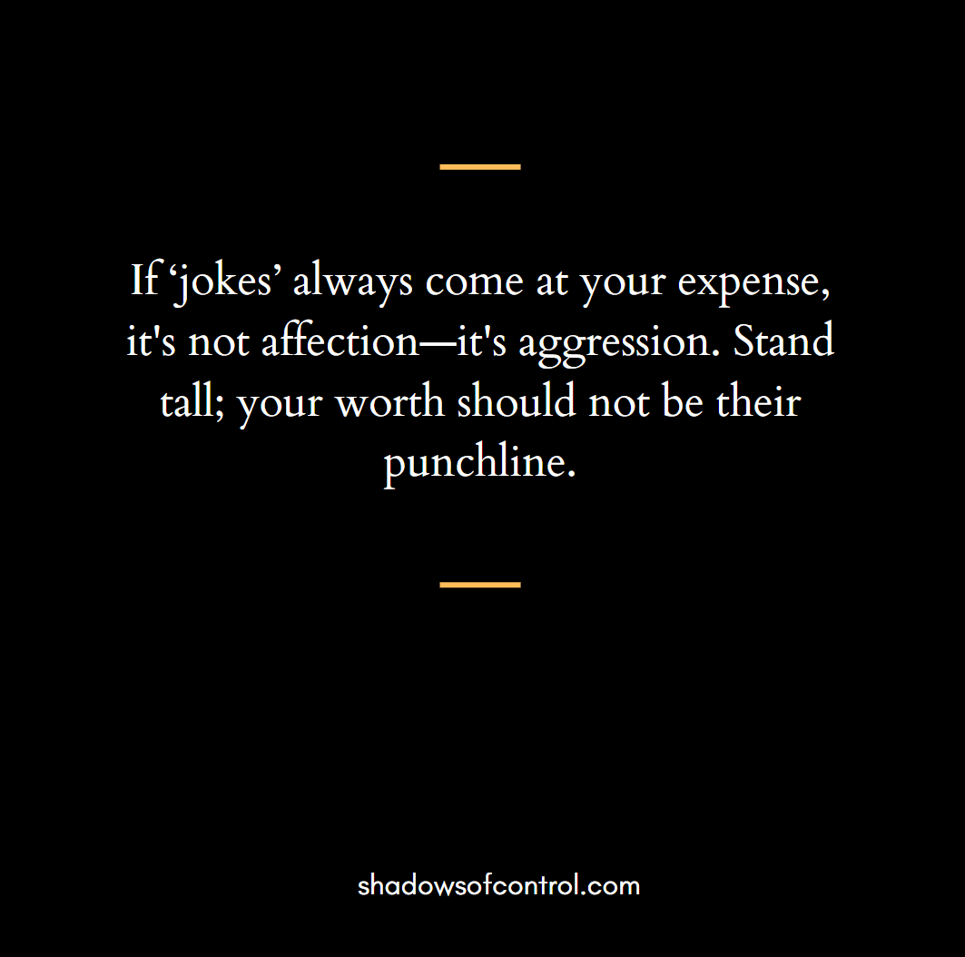 shadows_control's tweet image. Jokes should bring laughter not diminishment
#coercivecontrol #verbalabuse #emotionalabuse