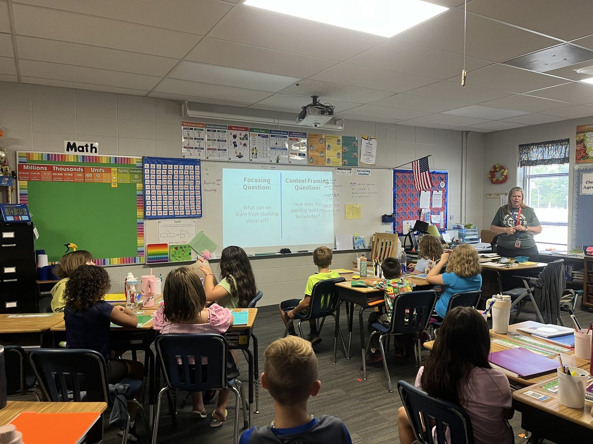 Students at Fairview &amp; Northview were busy creating fruit in art class, studying subtraction word problems &amp; making connections between artwork &amp; stories - awesome to hear them share their thinking about what they’re learning!  @Mr_Dimmitt <a href="/NorthviewK5/">Northview Elementary</a> #opsmaketodaycount