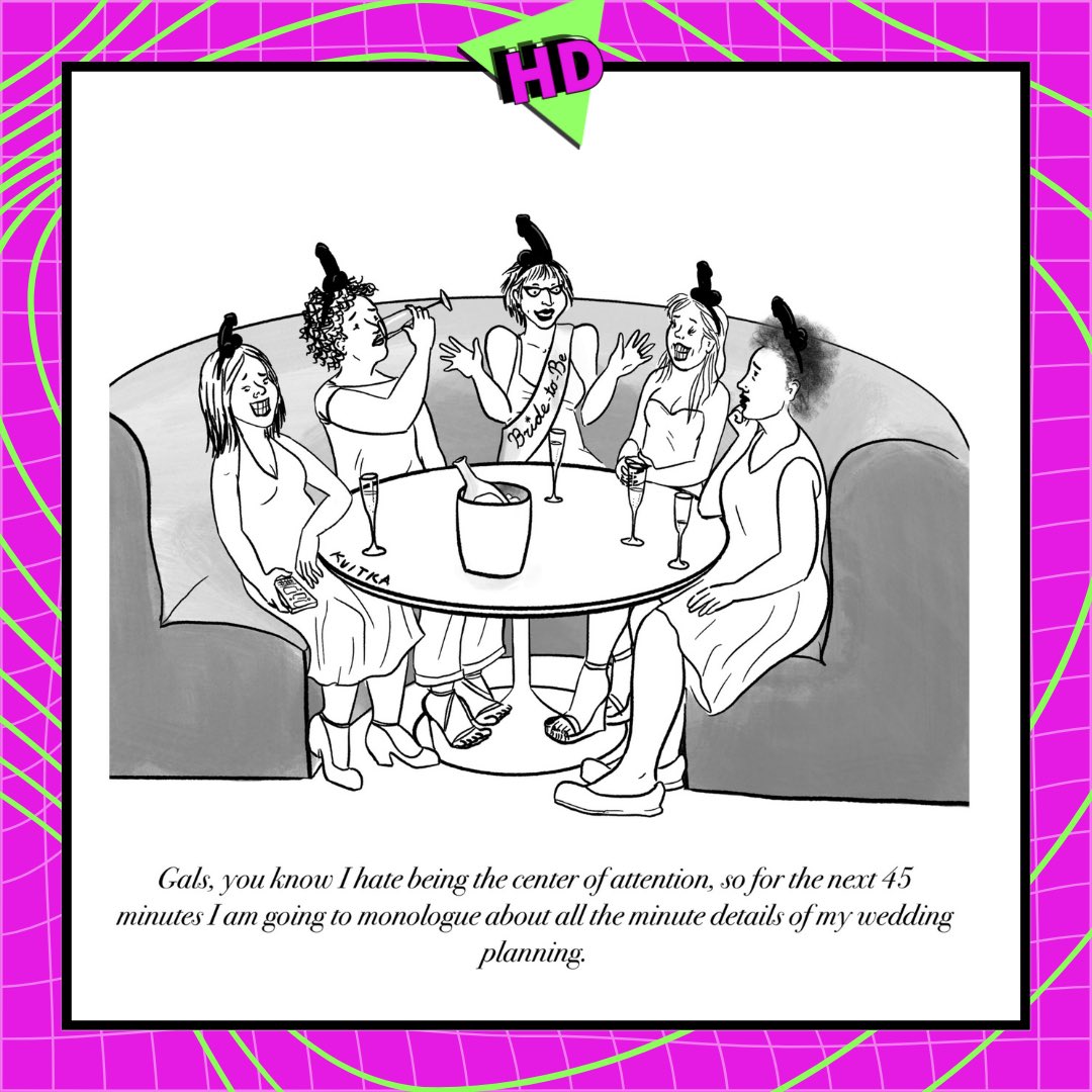 HumorDarling's tweet image. celebrate wedding season winding down with some theora kvita toons. here comes the bride? try here comes the SATIRE!!!! 
.
.
.
.
.
#newyorker #shoutsandmurmurs #cartoons #nyccartoonists #illustrators #womenillustrators #womenincomedy