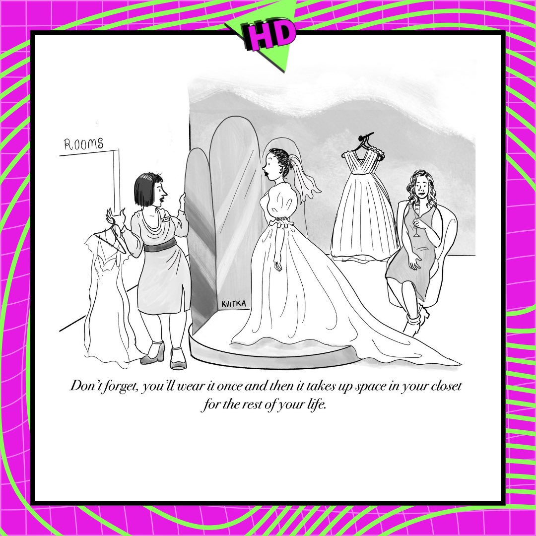 HumorDarling's tweet image. celebrate wedding season winding down with some theora kvita toons. here comes the bride? try here comes the SATIRE!!!! 
.
.
.
.
.
#newyorker #shoutsandmurmurs #cartoons #nyccartoonists #illustrators #womenillustrators #womenincomedy