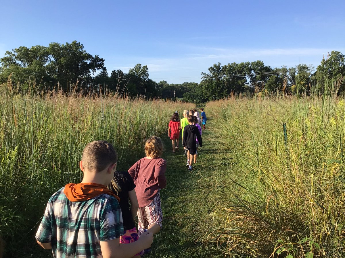 We went on a walk to explore the prairie and the pond this morning. It was great to sit and listen to nature together and share our observations. #PrairieProud #cpsbest