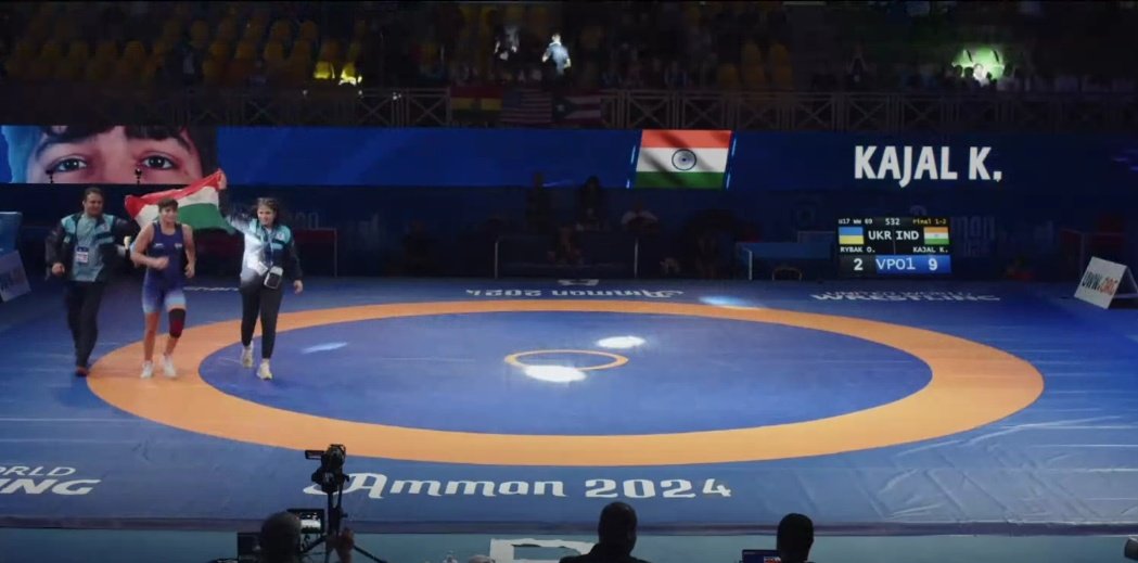 Kajal(WW 69 kg) is the U17 World Champion🥇.

5🥇1🥈2🥉 for the Indian Womens wrestlers with 8/9 wrestlers winning a medal.

India wins the Womens Team title putting up their best ever performance. Well done! 

#Wrestling #WrestleAmman