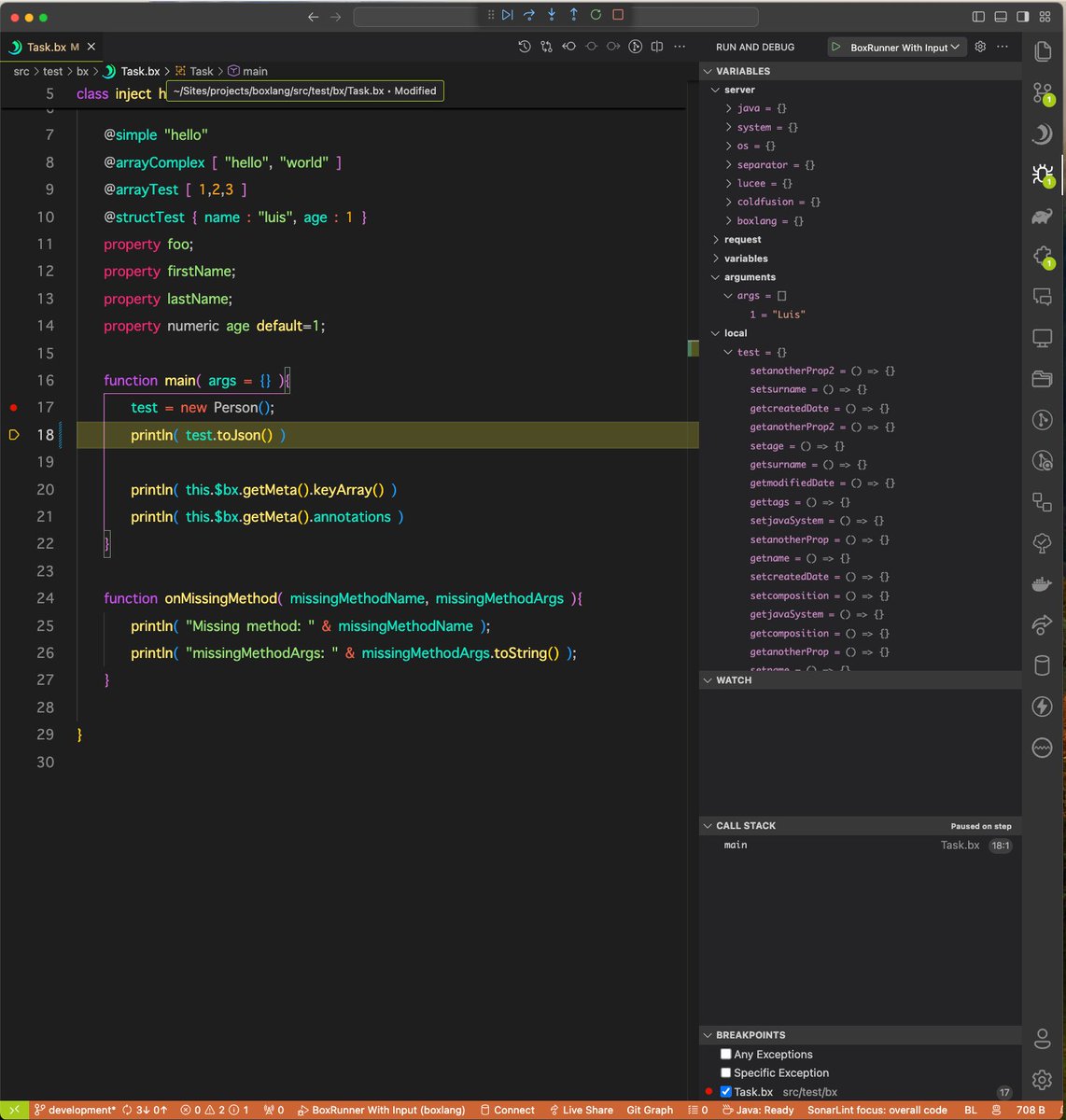 lmajano's tweet photo. 🔥 One of the most remarkable features of BoxLang is its Code Debugger! 🛠️ You can debug your scripts, the MiniServer, or even BoxLang running on CommandBox🚀 in just a few steps.

📚 Find out how in our new docs: https://t.co/WyVAbz8XVe

#boxlang #debugger #dynamicJVM #jvm https://t.co/QzwBbznvDN