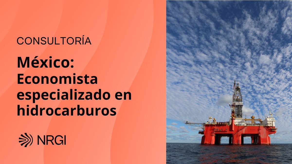 📢 #México 🇲🇽 : buscamos un/a economista experto/a en hidrocarburos. 

💡 Si tienes experiencia en sistematización de datos, análisis de políticas y marcos regulatorios, asesoría técnica, hablas inglés y español, postula hasta el 30 de agosto. 

🔎 + info: resourcegovernance.org/sites/default/…