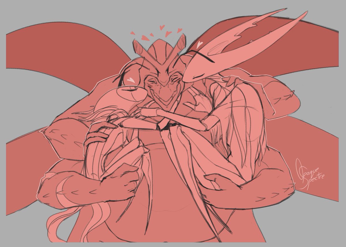 Self indulgent canon/oc/canon throuple.