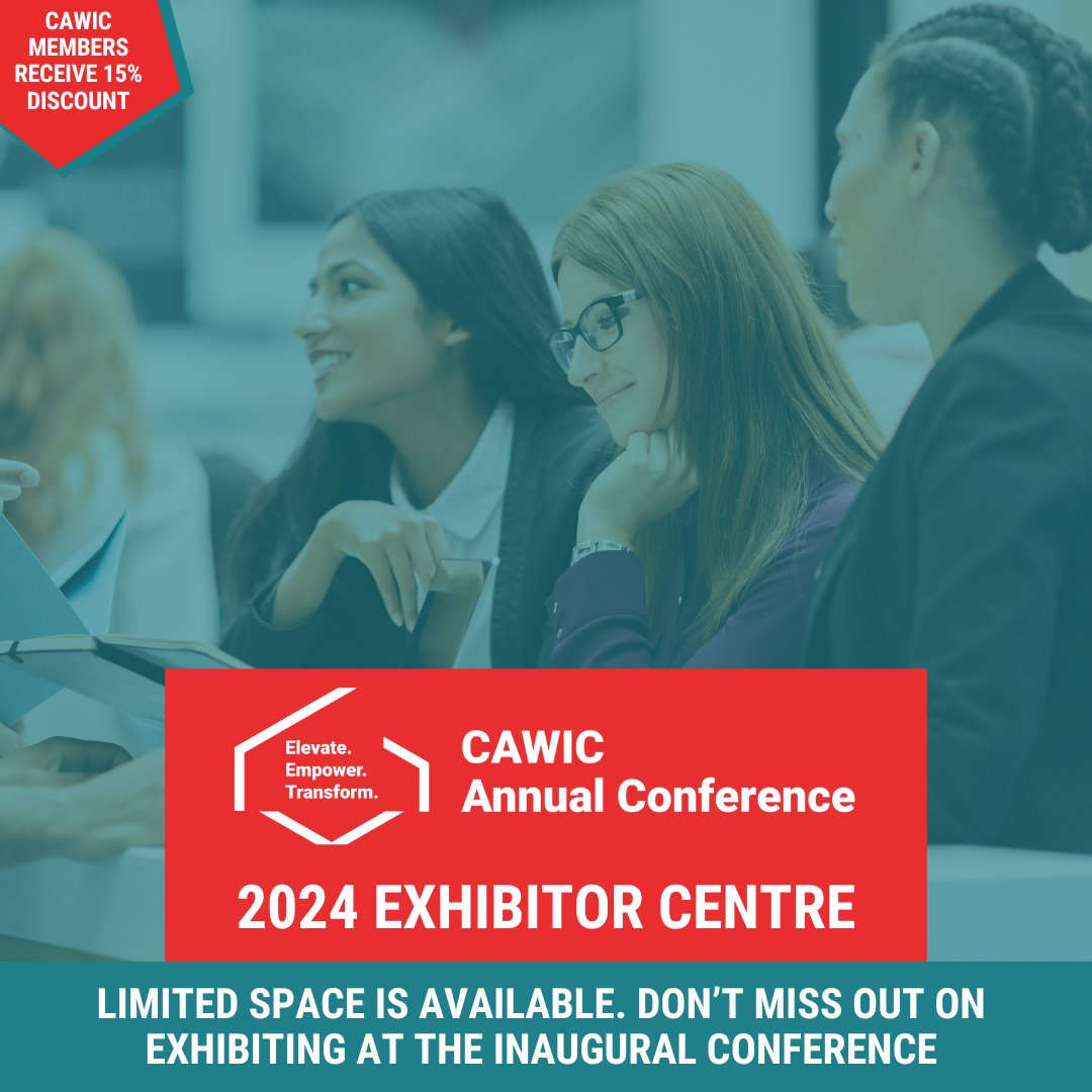 CAWICOnline's tweet image. Showcase your business at the CAWIC Annual Conference. Become an exhibitor and connect with industry leaders and women in construction.
Limited spots available: cawic.ca/events/#!event…
#cawic #womeninconstruction #exhibitwithus