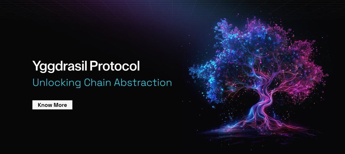 1/ The Chain Abstraction is the solution to the fragmented Blockchain ecosystem.

But currently the Chain Abstraction in itself is broken into multiple Chain Abstraction Key Elements (CAKE).

Introducing “Yggdrasil Protocol”- A Chain Abstraction Infrastructure Layer🧵