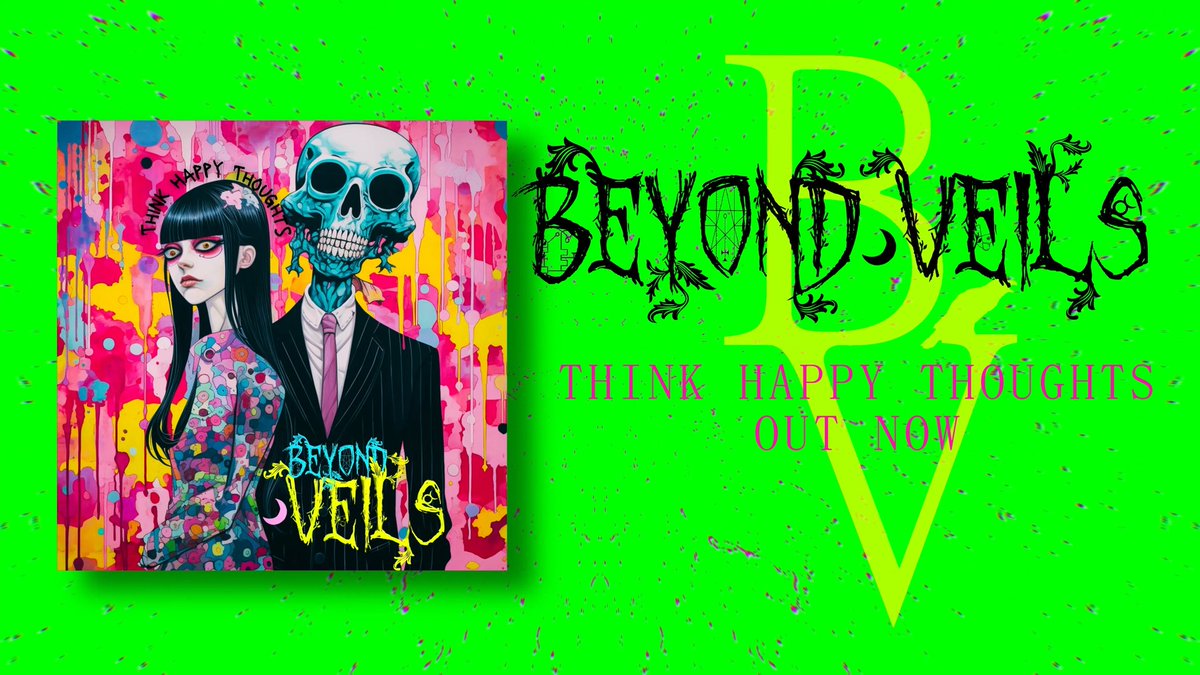 BeyondVeilsBand's tweet photo. OUR NEW ALBUM "THINK HAPPY THOUGHTS" IS OUT NOW EVERYWHERE!!!! https://t.co/eKbxExAkPd