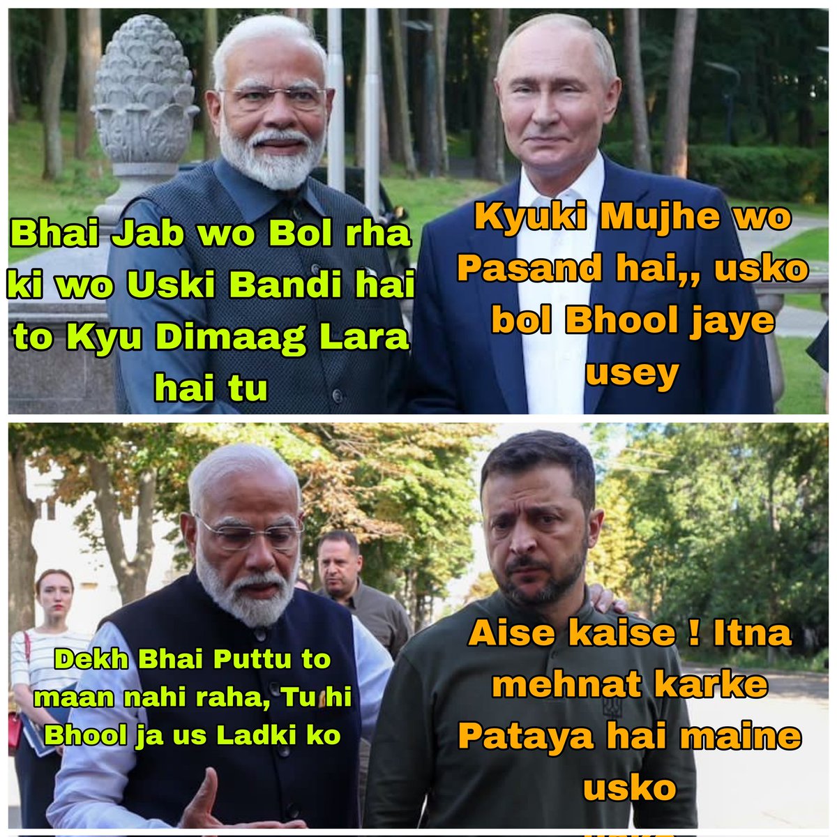 AlastairJohnnie's tweet photo. Men will be Men ☕

😂😂🤣🤣

#Putin #Narendra_Modi #Zelenskyy  #UkraineRussiaWar https://t.co/Ghdveo1ywZ