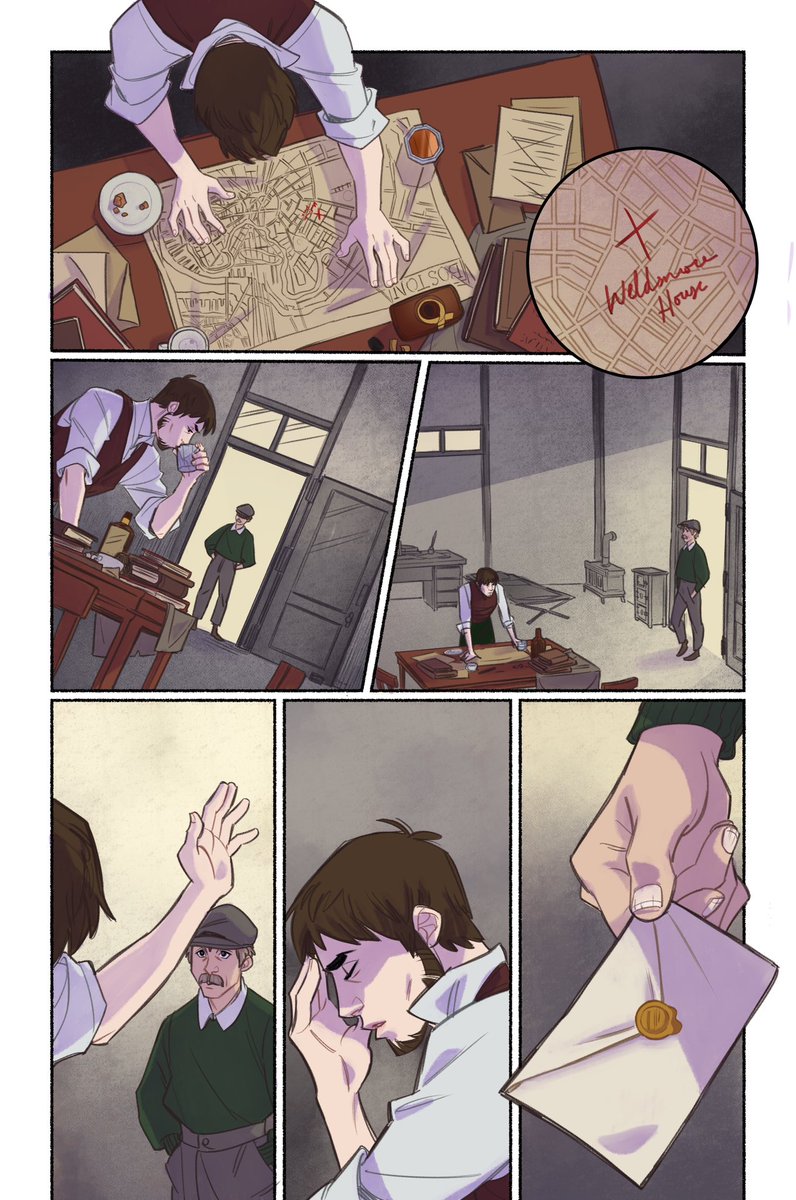 kreugan's tweet photo. Been pretty off grid these days, but wanted to share a few pages from a 10 page short I did back in April for @MHollyRosing’s Boston Metaphysical Society Vol 1 Special Edition Hardcover! 🫖👻 https://t.co/o4SACpjR4F
