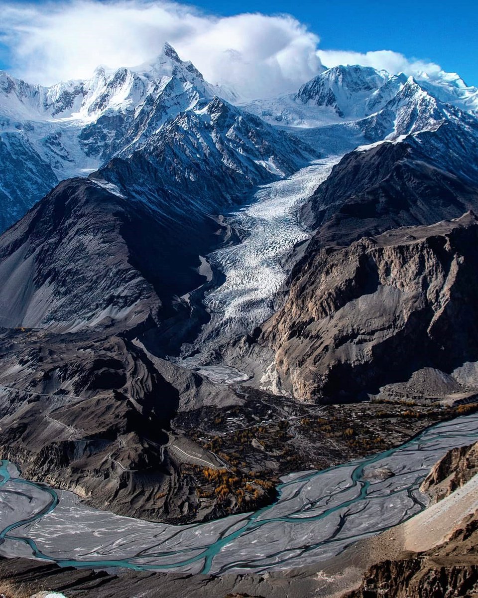 Aerial View of Passu Glacier                                            #glacier #hunza #Pakistan