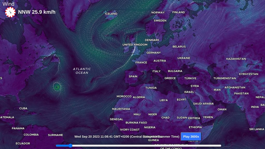 MapTiler's tweet image. Display wind direction and speed on your map with an impressive 60 frames per second animation. Additionally, you can display wind speed and direction at any location under the cursor. Learn how at maptiler.link/4fYbPSL

#MapTiler #SummerOfMaps #WeatherMaps