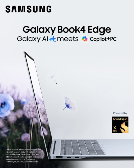 Introducing Galaxy Book4 Edge for business, the first PC built for #GalaxyAI. With a revolutionary Snapdragon® X Elite processor and intuitive features, it’s designed to help your business unlock higher levels of productivity, communication, creativity... bit.ly/4fYd9ER