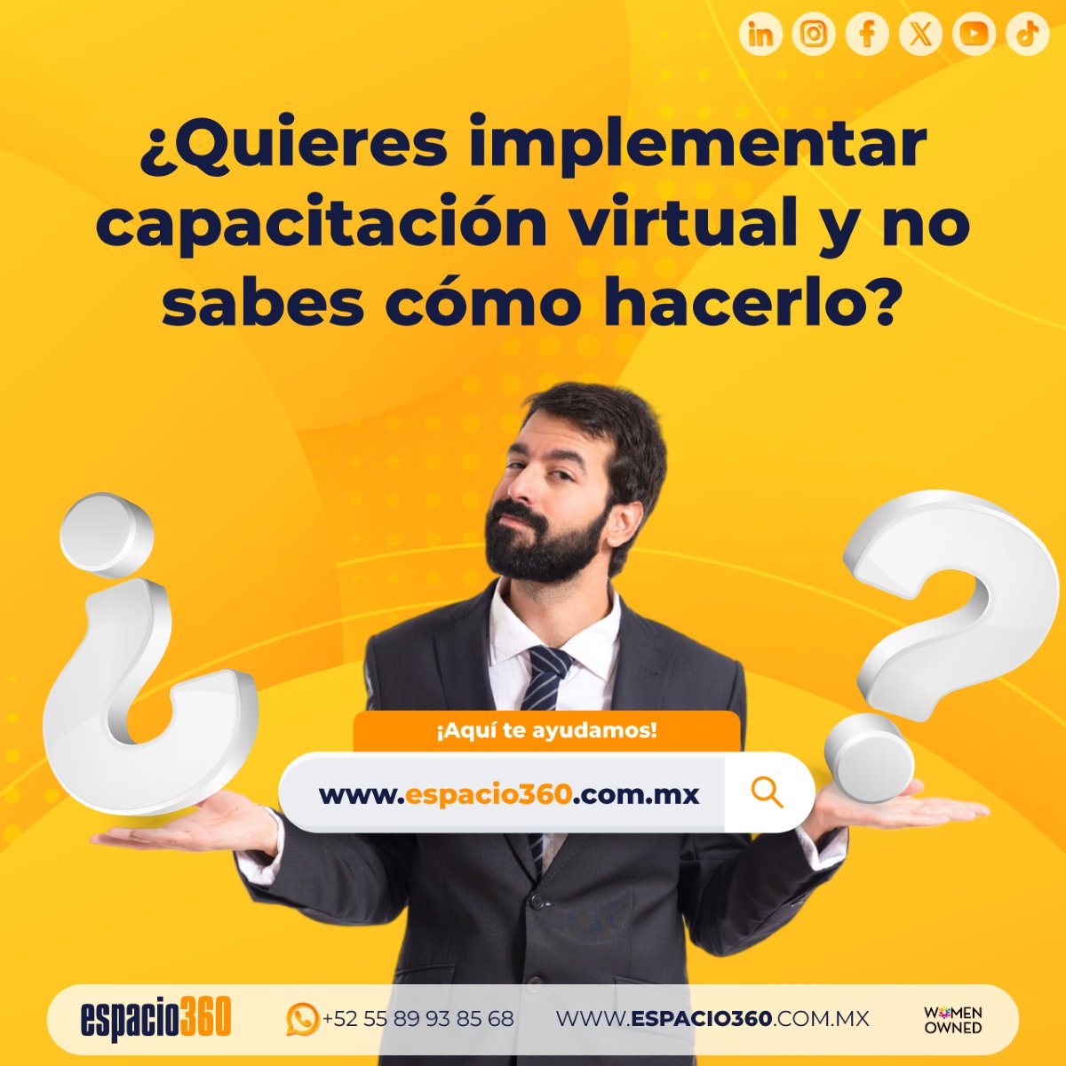 espacio360mx's tweet photo. ¿Listo para dar el salto al aprendizaje online? 🚀​

Si estás pensando en implementar capacitación virtual pero no sabes por dónde empezar, ¡estamos aquí para ayudarte!​

#eLearning #Capacitación #TransformaciónDigital #EducaciónOnline #Innovación https://t.co/Siv2ZbNzMz